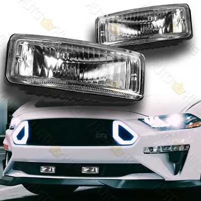 5  X 1.75  RECTANGLE CLEAR LENS FOG DRIVING BUMPER LIGHTS LAMP+SWITCH UNIVERSAL • $35.24