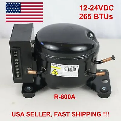 Sikelan QDZY43G 12V 24V DC R600a Refrigeration Compressor Mobile Marine Off-Gri • $129.99