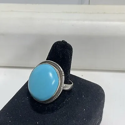 Native American Vintage Sterling Silver 925 Turquoise Ring  8.25 • $39