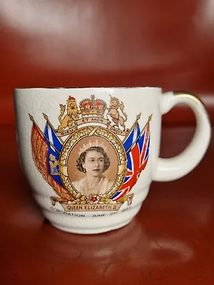 Queen Elizabeth II Coronation  June 2nd 1953 Ceramic Cup • £3