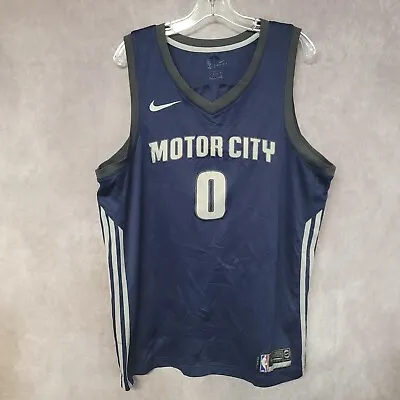 Adidas Detroit Pistons Andre Drummond 0 Motor City Swingman Jersey Mens 52 XL • $24.99