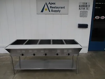 ServIt 5 Well Electric Steam Table W/ Undershelf 208/240 TESTED #8515 • $999