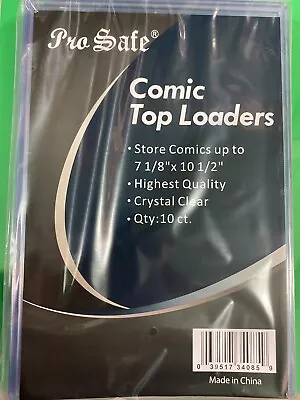 10 Comic Pro Safe Top Loaders 7 1/8  X 10 1/2  1 Pack Of 10 Comic Top Loader • $26.99