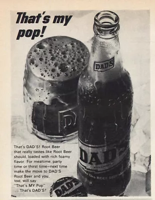 1967 Dads Root Beer: My Pop Vintage Print Ad • $7.25