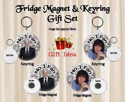 Retro Music Keyring & Fridge Magnet Gift Set Adam Ant Cliff Richard Elvis • £4.99