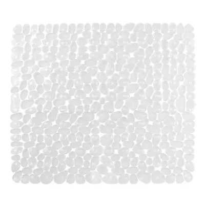 IDesign 56cm Square Adjustable Non-Slip Pebble Shower Bath Tub Floor Mat Clear • $42