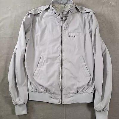 Members Only Jacket Vintage Light Gray Mens Europe Craft Windbreaker • $24.99