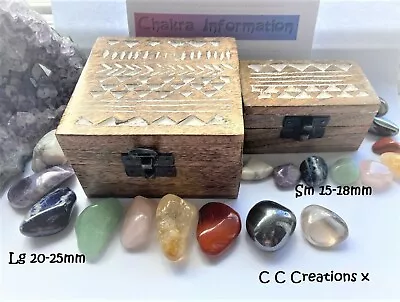 9 Pc CHAKRA SET GIFT STONES HEALING CRYSTALS GEMSTONES GIFT REIKI Small Or Large • £10.99