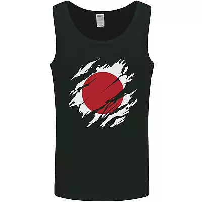 Torn Japan Flag Japanese Day Football Mens Vest Tank Top • £9.99