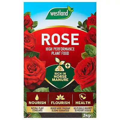 Westland Naturally Rich Rose Food 3kg Horse Manure-Enriched Organic Nutrients • £10.99
