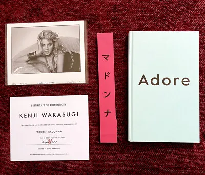 MADONNA ADORE STRICT 100 LIMITED TOKYO BOOK & SIGNED PHOTO W/ PROMO COA KENJI JP • £1205.25