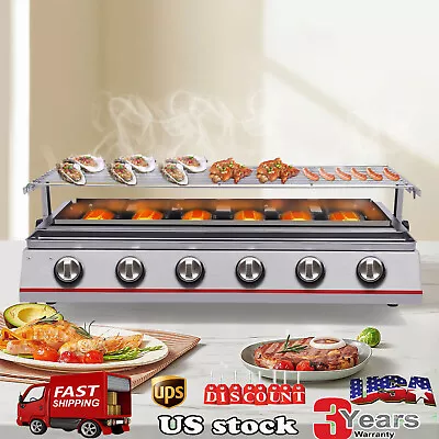 6Burner Gas Grill Stainless Steel Barbecue Table Top Gas Grill Picnic Cooking • $115.90