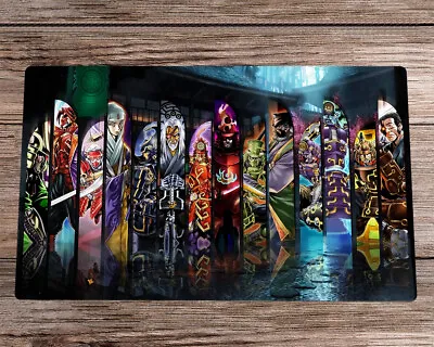 YuGiOh Playmat Six Samurai Deck TCG CCG Mat Trading Card Game Mat Pad & Free Bag • $32.33