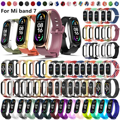 For Xiaomi Mi Band 7 Smart Watch Nylon Leather Metal Replacement Wristband Strap • £5.90