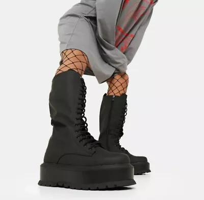 Palantir Lace Up Koi Footwear Platform Boots Size 7 • £20