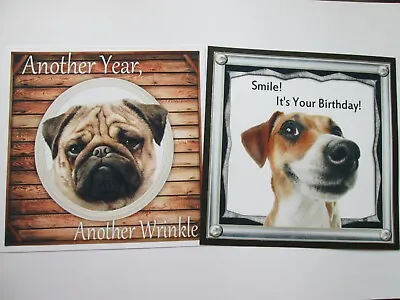 £1.30 • Buy 2 X ANOTHER WRINKLE / SMILE ITS YOUR BIRTHDAY/DOG Card Toppers