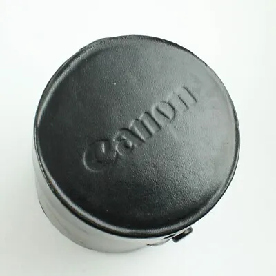 Canon Vintage Leather Snap Lens Case - Interior 3 1/4/ 2 13/16  Diameter • $14.99