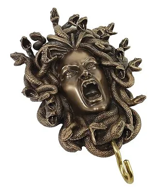 8  Medusa Head Of Snakes Gothic Wall Plaque With Hook Hanger Bronze Color Statue • $56.25