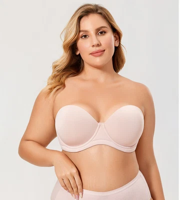 $54.44 • Buy DELIMIRA Women's Underwire Multiway Bra Full Coverage Strapless Plus Size Bras