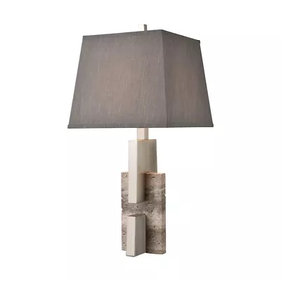 Elk Home Rochester 1 Light Table Lamp Brushed Nickel Gray Marble - D4668 • $593.30