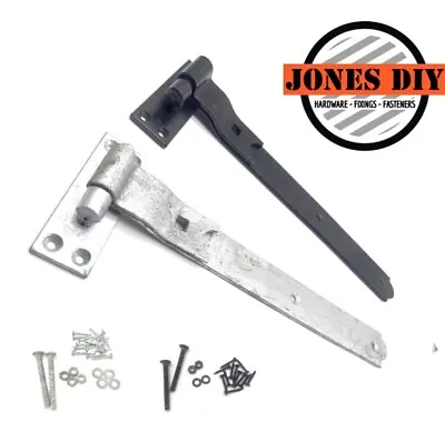 36  Hook & Band Hinge Straight / Cranked / Adjustable Gate Shed Door Stable • £53.99