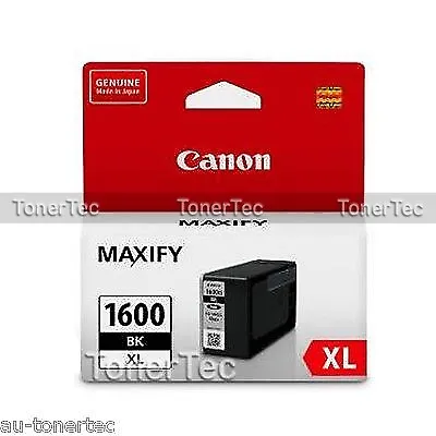 Canon Genuine PGI1600XL-BK BLACK High Yield Ink MAXIFY MB2360/MB2760/MB2160 1.2K • $50.38