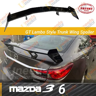 For Mazda 3 Mazda3 JDM GT VIP Style Glossy Black Rear Trunk Spoiler Wing • $139.99