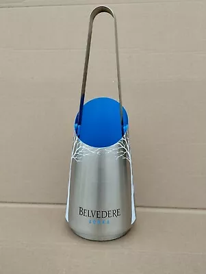 Belvedere Vodka Logo Ice Bucket & Bottle Holder / Chiller W / Tongs • $13.50