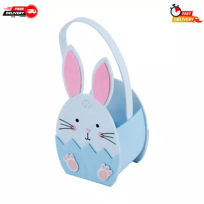 Easter Bunny Felt Basket Easter Bunny Design With 3D Ears Detail Carry Handle AU • $3.99