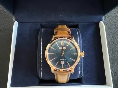 Maserati Men's Epoca R8851118001 Brown Leather Watch Rose Gold PVD Case • $125