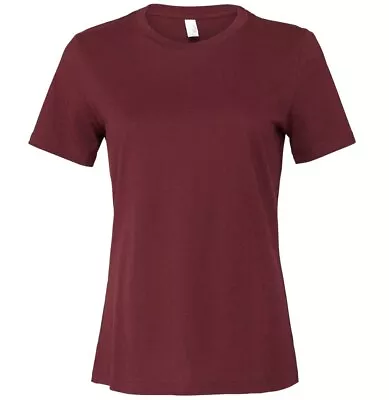 Bella + Canvas Women's Relaxed Jersey Short Sleeve T 6400 - Crew Neck Plain Top • £7.79