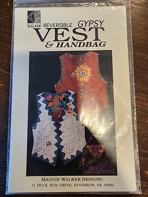 Maggie Walker Design Reversible Gypsy Vest & Handbag Pattern XS - XXXL • $6.99