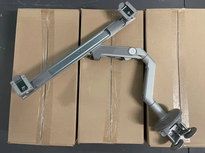 $130 • Buy Humanscale M8 Dual Monitor Arm Crossbar - Silver W Gray Trim Clamp On Desk Mount