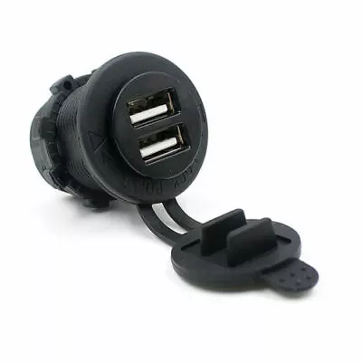 $11.99 • Buy 12V Car Cigarette Lighter Socket Dual 2.1A USB Port Charger Power Outlet LED USA