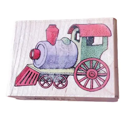 Christmas Train Rubber Stampede Wood Mounted Rubber Stamp A26380 • $6.99
