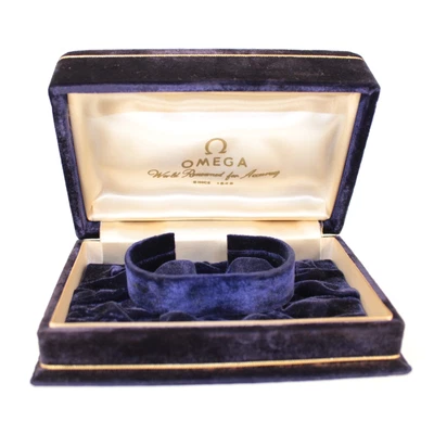 £119.99 • Buy Genuine Omega Watch Box Vintage Blue Velvet Seamaster Speedmaster Constellation