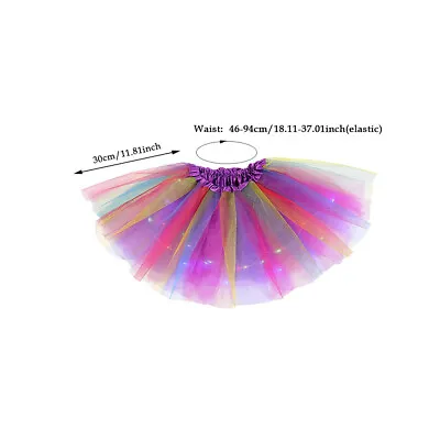 £6.87 • Buy Girls LED Light Up Tutu Ballet Skirt Elastic Waist Stage Princess Gift Dancing