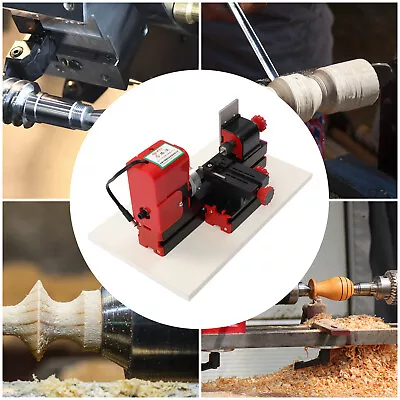 Mini Motorized Lathe Machine 24W DIY Tool Metal Woodworking Hobby Model Making • $81.90