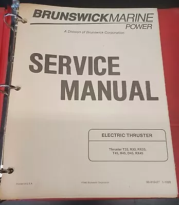 Mercury Mariner Outboards Electric Thruster Service Repair Manual 90-816427 • $14.88