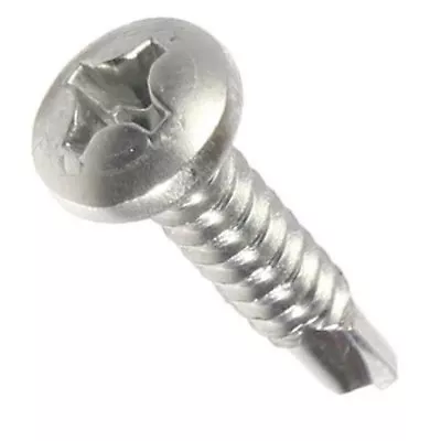 #8 Self Drilling Sheet Metal Screws TEK Tap Pan Head Stainless Steel All Sizes • $14.91