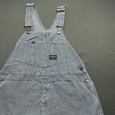 Vintage Oshkosh B'Gosh Overalls Mens 36x25 Blue Hickory Stripe Railroad Workwear • $79.99