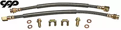 Hot Rod Street Rod Front Rubber 7/16 Banjo Brake Hose Kit • $39