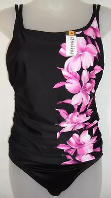 NWT Womens Miraclesuit Fauxkini Floral Print 1 PC One Piece SwimSuit • $76.54
