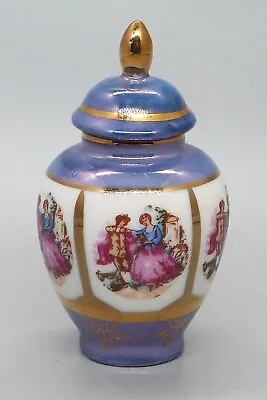 Japanese Miniature Lustre Vase Urn With Lid Only 3  Tall • $10