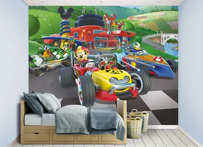 Walltastic - MICKY MOUSE - ROADSTER RACERS - Wallpaper Mural - 12 Panels • £25