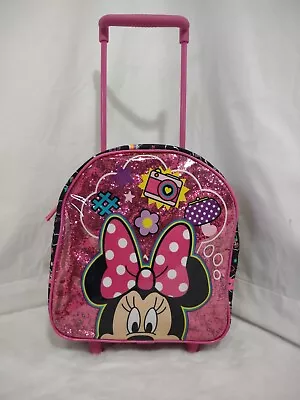 DISNEY Minnie Mouse Glitter Suitcase With Extendible Handle • $25