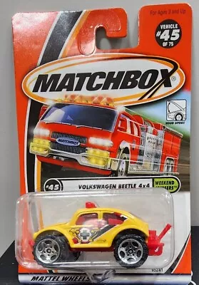 Matchbox #45 WEEKEND CRUISER Yellow VW BAJA BUG VOLKSWAGEN BEETLE 4X4 • $7.99