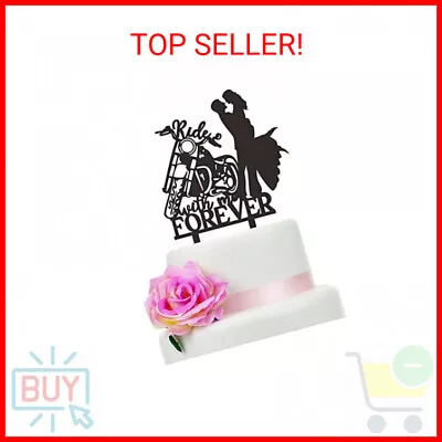 Motorcycle Wedding Cake Topper Ride With Me Forever Cake Topper Bride And Groo • $16.46