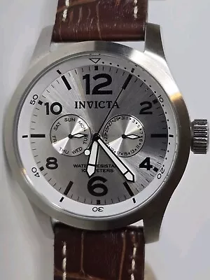 Invicta I-Force Watch Silver Dial Quartz Multifunction 0765 48mm • $49.50
