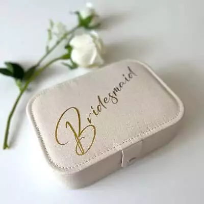 Personalised Jewellery Box Thank You Gift Bridesmaids Maid Of Honour Gift - P • £23.95